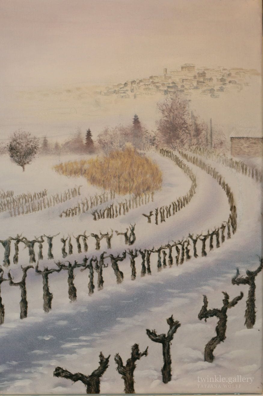 Wein Winterlandschaft hp 11 2015 – Ölgemälde