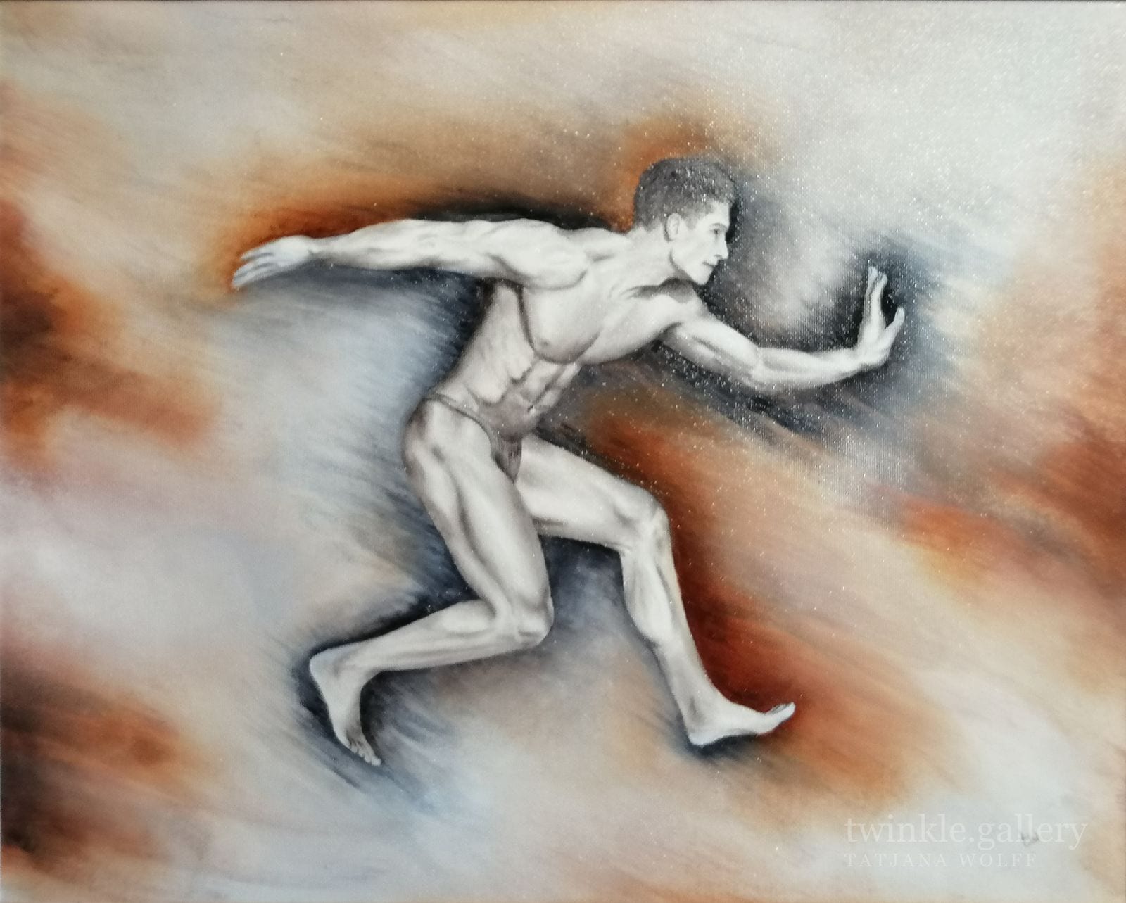 Aktmalerei Mann nude Aktbild Ölbild Ölmalerei gaypride selfmaxxing