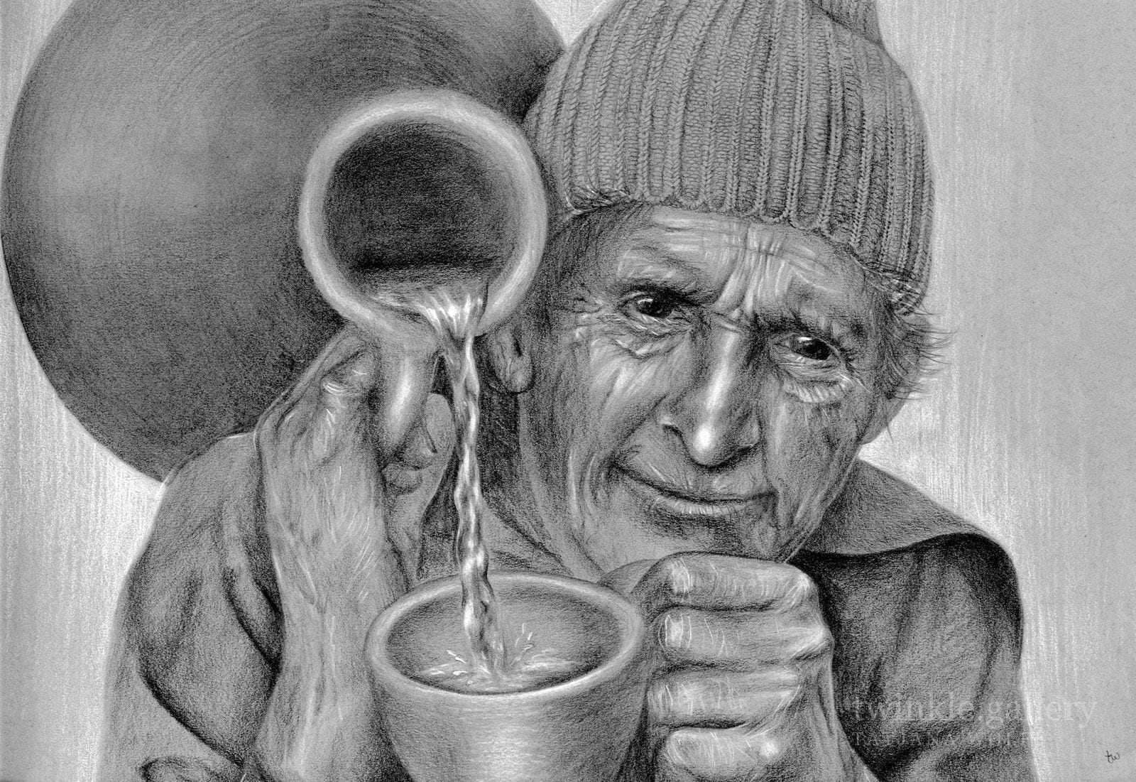 Portraitzeichnung Porträtbild Auftragsmalerei Zeichnung Bleistift Graphit Schwarzweißbild Portratmalerei Portraitmalerin