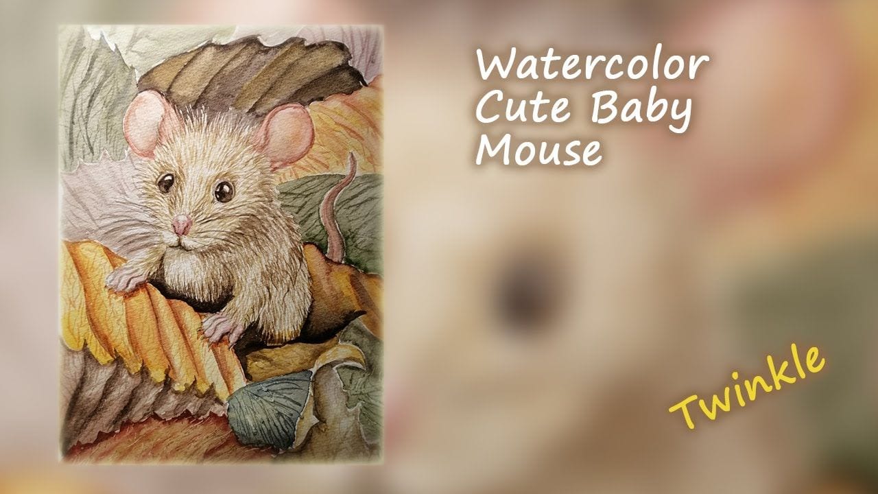 Vorschaubild: Watercolor Cute Baby Mouse