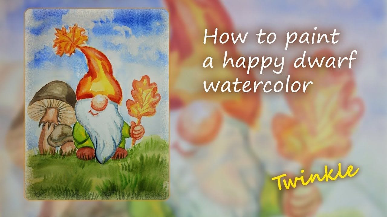 Vorschaubild: How to paint a happy dwarf watercolor