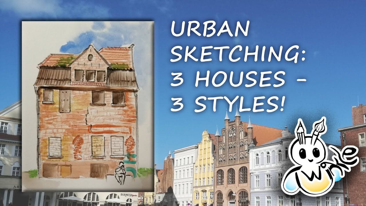 Vorschaubild: URBAN SKETCHING: THREE HOUSES, THREE STYLES!
